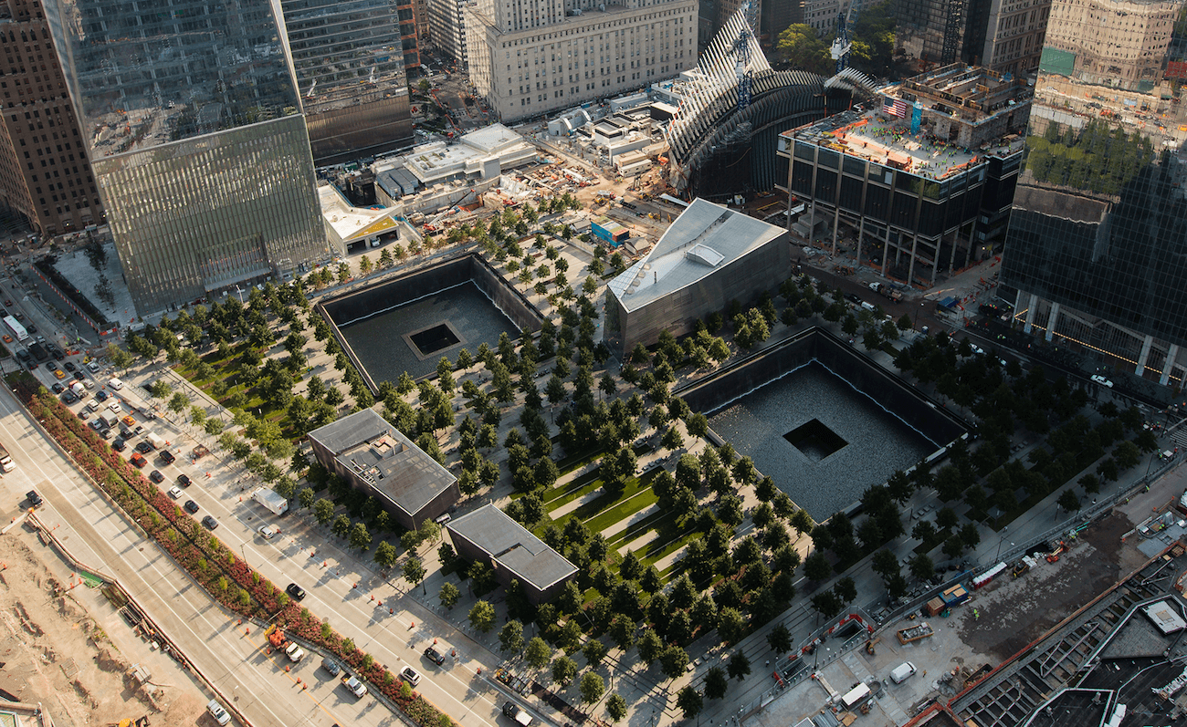 Exterior view of the National September 11 Memorial & Museum