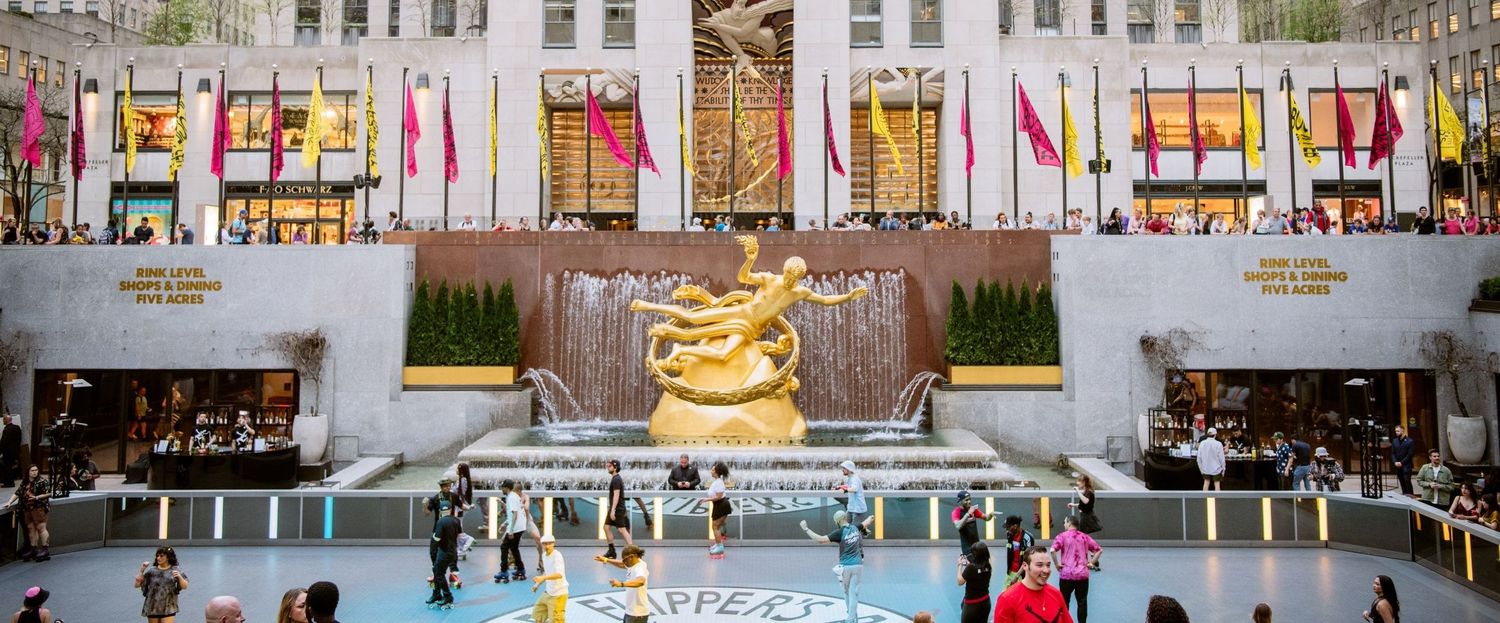 rockefeller center at rink level