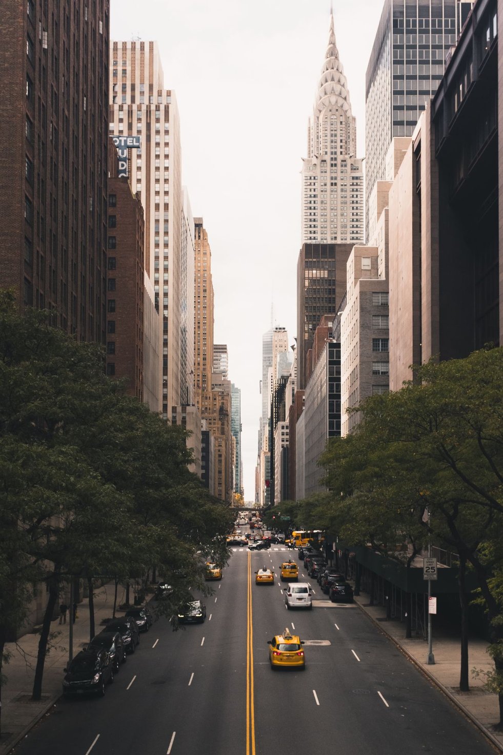 Turtle Bay neighborhood with views of Midtown East skyscrapers in Manhattan.