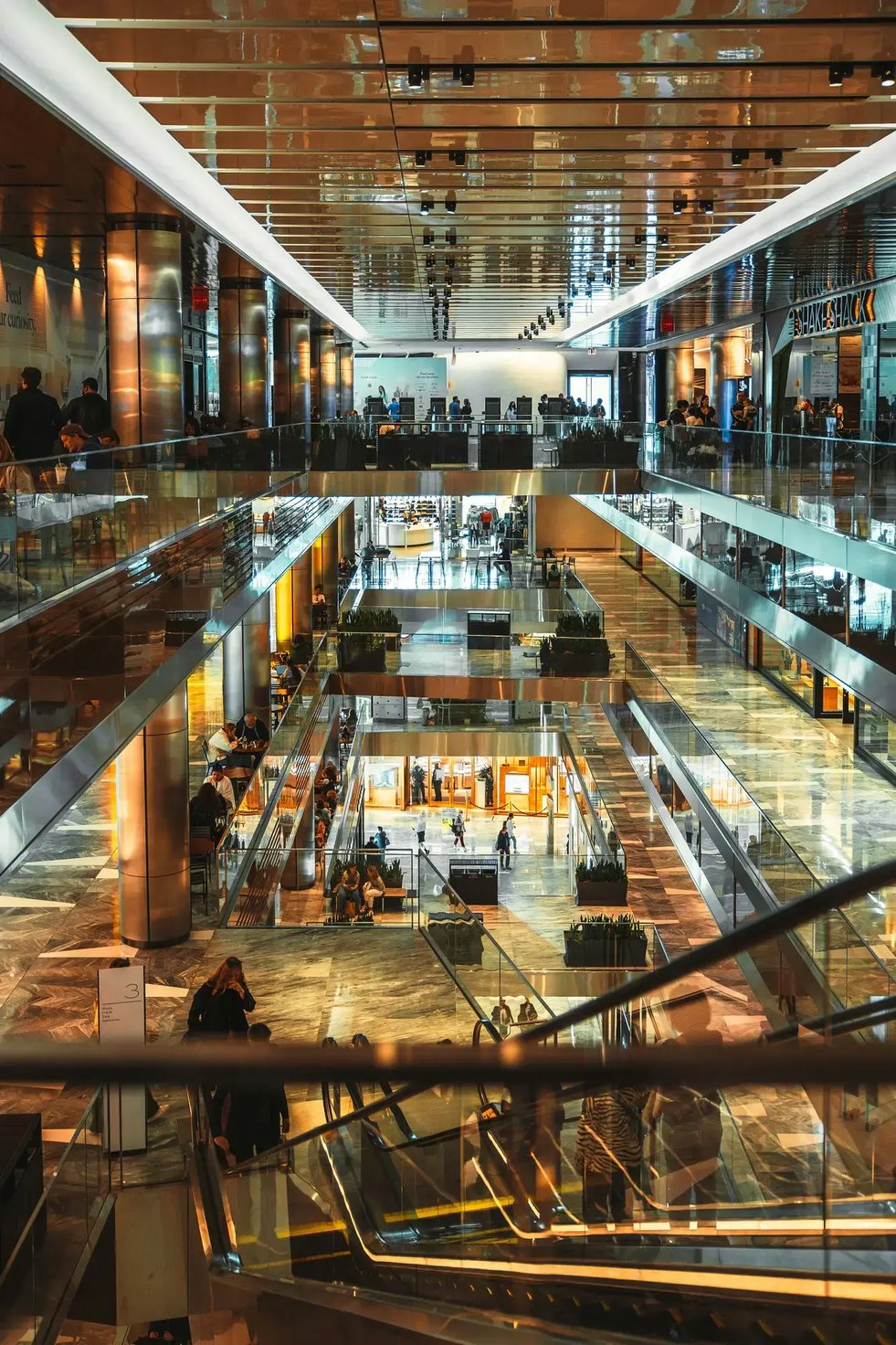 New York City Mall Crowded With People Shopping